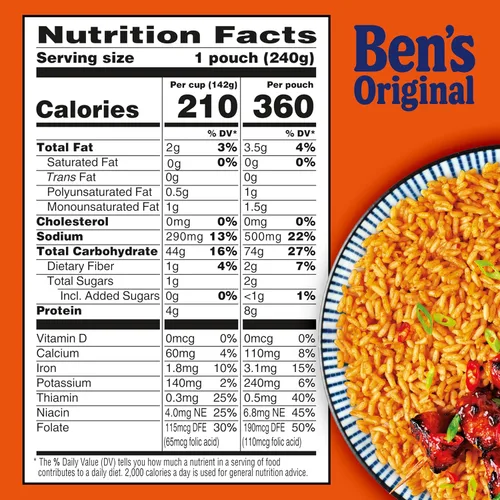 Vista 8 de BEN'S ORIGINAL Ready Rice - Arroz con sabor a ajo, fácil de cenar, bolsa de 8.5 onzas (paquete de 12)