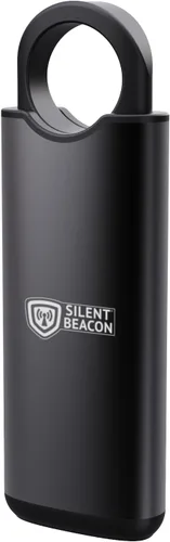 Vista 3 de Alarma de seguridad personal de Silent Beacon - Sirena de 135 dB, luz intermitente, activación de tracción y vibración, llavero recargable USB-C