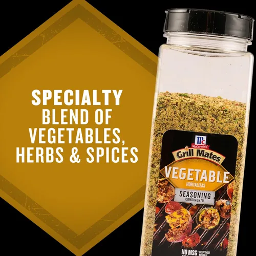 Vista 9 de McCormick Grill Mates - Condimento de verduras, 20 onzas - Un envase de 20 onzas de mezcla de condimento para verduras con una mezcla premium