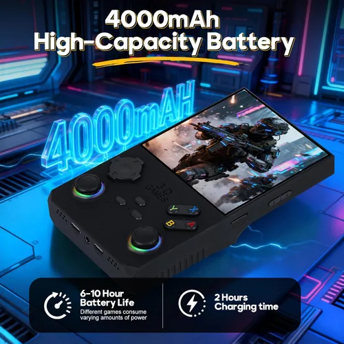 Vista 5 de 2025 New V40 Max Retro Handheld Game Console, 40000 Preloaded Games, 256GB Expandable Storage, 4 Inch IPS HD Screen, Portable Gaming Device with