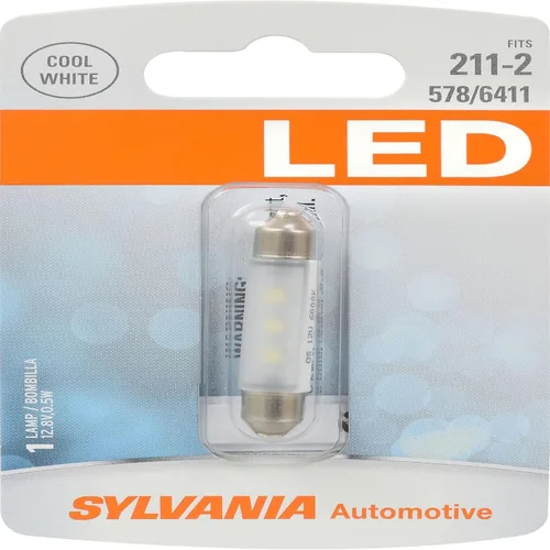 SYLVANIA -211-2 Mini bombilla LED blanca - Bombilla LED brillante, ideal para iluminación interior - Mapa, maletero, carga y placa de matrícula