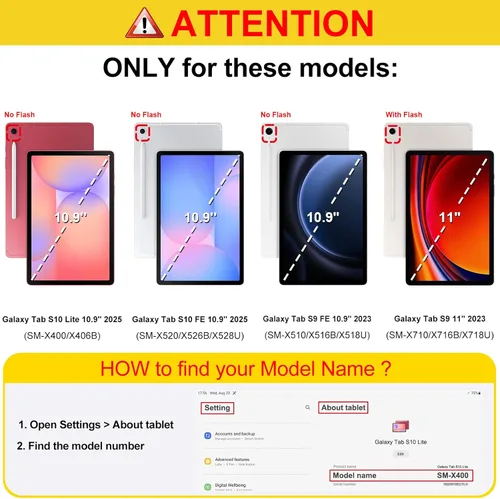 Vista 2 de Fintie Funda giratoria para Samsung Galaxy Tab S10 Lite/ S10 FE/ S9 FE 5G 10.9 pulgadas/Tab S9 11 pulgadas con soporte para S Pen, cubierta