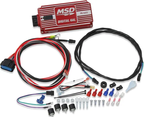 Vista 2 de NUEVA CAJA DE CONTROL DE ENCENDIDO DIGITAL DIGITAL 6AL MSD CON LIMITADOR REV, ROJO, 520-540V, Rango de 11,000 RPM, 8 pulgadas de largo x 4 pulgadas