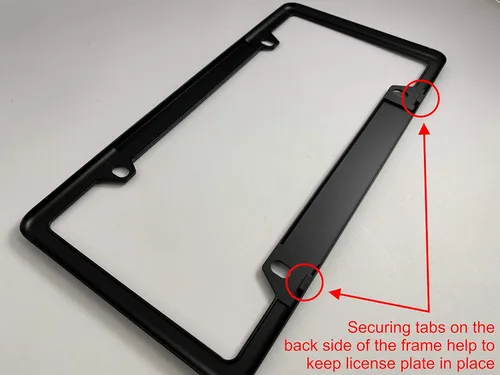 Vista 7 de Producto con licencia oficial - Veterano del Ejército de EE. UU. - Marco de matrícula de coche personalizado de 4 agujeros con diseño abovedado