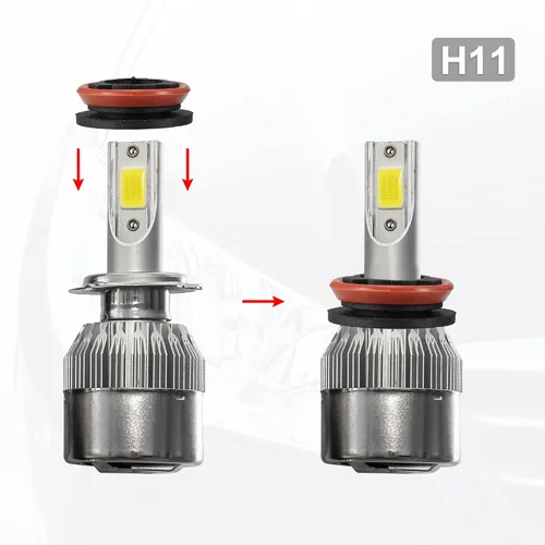 Vista 2 de X AUTOHAUX 2pcs H11 LED Faro Adaptador Base Bombilla Sockets para Coche