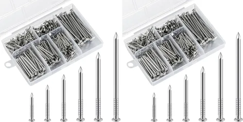 Vista 9 de Wensilon (160 piezas) Clavos de acero inoxidable 304 de 1-1/2 pulgadas, clavos para colgar, clavos de pared, espigas, clavos largos