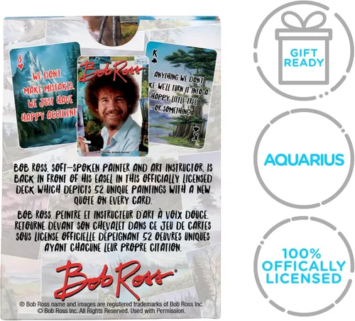 Vista 7 de AQUARIUS Bob Ross Quotes - Baraja de cartas multiimagen, multicolor, 3 pulgadas