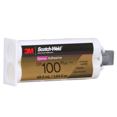 Vista 3 de 3M Scotch-Weld – Adhesivo epoxi DP100 Plus, claro, grado profesional, manejo y curado rápidos, 48.5 mL (1.64 fl oz) duo-pak