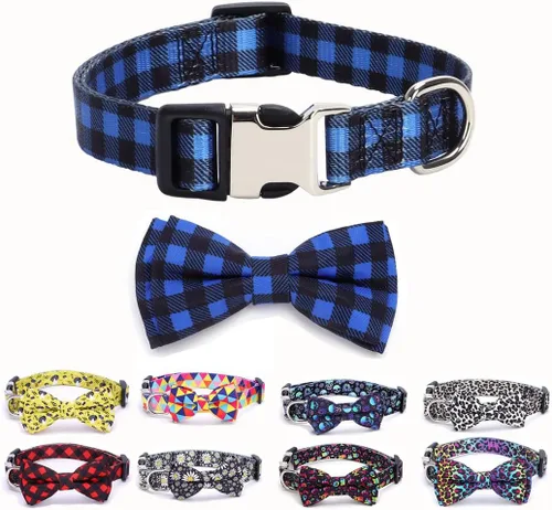 Vista 35 de Collares de Calavera para Perros Pequeños, Estampado de Patrón Bonito Divertido Gracioso Collar de Perro con Hebilla de Metal Duradero Suave 4