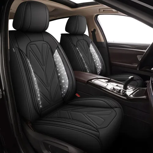 Vista 8 de DISUTOGO Fundas de asiento delantero de automóvil para Ford EcoSport 2018-2025, funda de asiento de cuero impermeable, cómodo protector de cojín