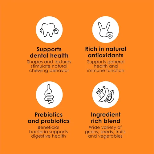 Vista 5 de Kaytee Fiesta Comida para Conejos, mezcla nutritiva y divertida, apoya la salud dental y la digestión, 3.5 libras
