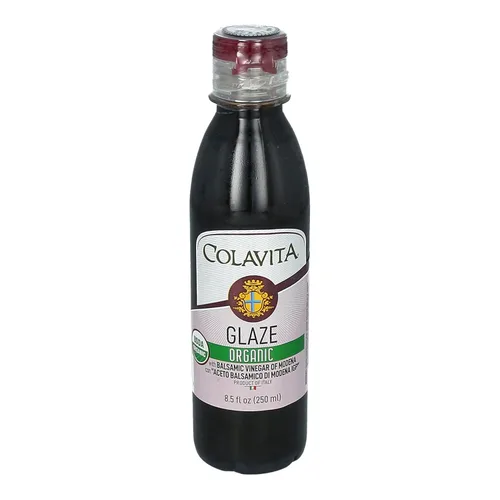 Vista 2 de Colavita Glaseado Balsámico - Orgánico, 8.5 onzas líquidas (Paquete de 1) Botella con exprimidor, Importado de Italia