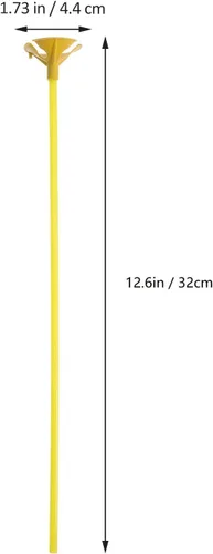 Vista 6 de PRETYZOOM 100 palos y copas para globos, coloridos soportes de globos de plástico para cumpleaños, bodas, vacaciones, celebraciones, eventos