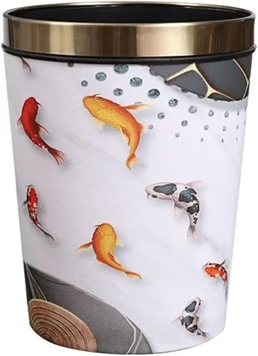 Garbage Cans Garbage Cans, Decorative Small Trash Can Garbage Container Bin Wastebasket with Patterned Waste Baskets Basket