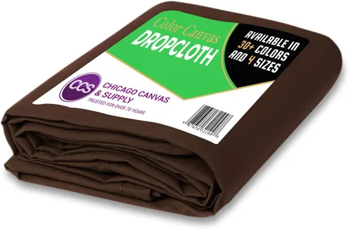 Vista 14 de CCS - Tela de lona para caídas, lona de algodón resistente para cortinas, manteles, telón de fondo, pintura, cubierta de suelo, lavable y Negro