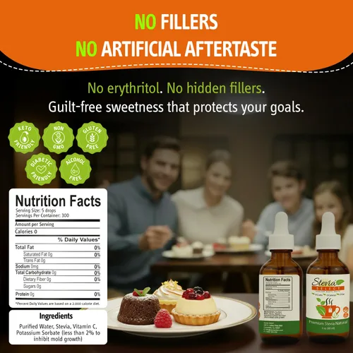 Vista 2 de Stevia Select Gotas líquidas de stevia llana, edulcorante cero calorías, extracto de stevia puro líquido natural, sustituto de azúcar a base