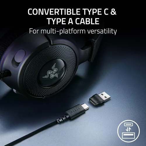 Vista 6 de Auriculares Razer Kraken V4 X con cable para juegos: Controladores de 40 mm - Micrófono cardioide - Almohadillas de espuma viscoelástica