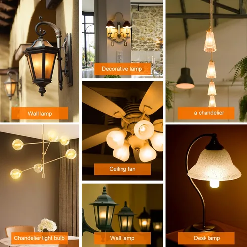 Vista 7 de Bombillas LED de candelabro HMYYJT, equivalentes a 25 W, regulables, E12, bombillas LED de 2700 K, blanco cálido suave, bombillas LED para lámpara