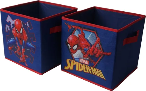 Vista 160 de Idea Nuova Marvel Avengers - Juego de dos espaciosos cubos de almacenamiento plegables, 10 x 10 pulgadas, Avengers / gris