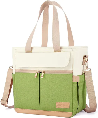 Vista 9 de JOYHILL Bolsa de almuerzo para mujer, lonchera aislada a prueba de fugas con correa para el hombro, bolsas de almuerzo reutilizables para adultos