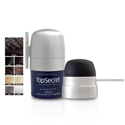 Vista 29 de Top Secret Recambios de fibras de construcción para engrosar el cabello, relleno de cabello natural e indetectable, para hombres y mujeres, rellena