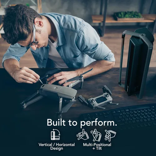 Vista 3 de Vornado BXR Ventilador horizontal y de torre, ventilador multidireccional y multidireccional de alta velocidad, asas de transporte pivotantes, 20