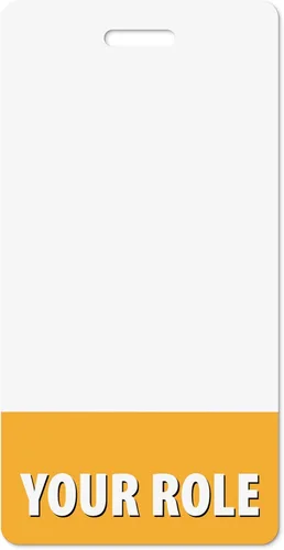 Vista 28 de Personalizado Badge Buddy – en color rosa bebé – vertical – tarjeta de respaldo de doble cara – duradera y resistente al agua ideal para profesores