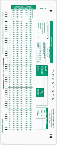 Vista 6 de Hoja de respuestas oficial de la marca Scantron 882-E. (paquete de 25)