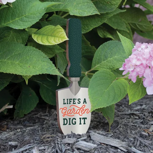 Vista 2 de P. Graham Dunn Life's Garden Dig It - Letrero de madera de pino (9.75 x 2.5 pulgadas), color gris