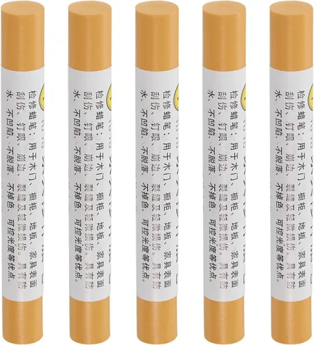 Vista 96 de uxcell Lápices de reparación de muebles, 5 unidades, barra de relleno de cera de madera, marcadores de muebles para retoque, para agujeros