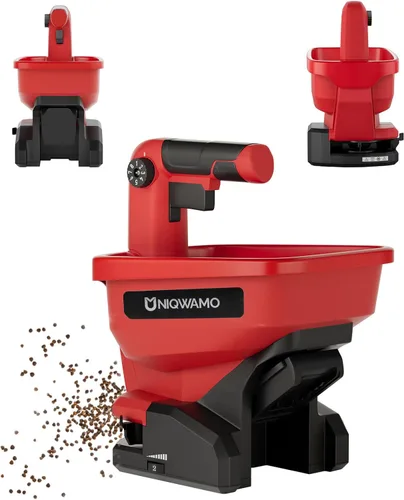 Esparcidor de semillas de césped de mano compatible con batería de iones de litio Milwaukee de 18 V, disponible durante todo el año, semillas de