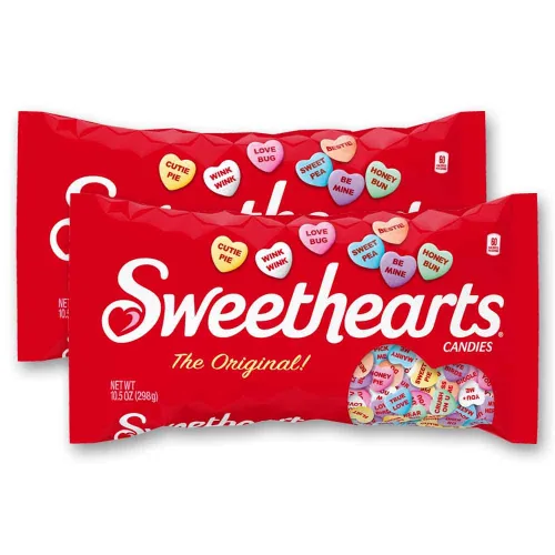 Vista 9 de Sweethearts Conversation Hearts - Cajas de dulces a granel – Corazones de caramelo a granel para el día de San Valentín para aula y fiestas, sin
