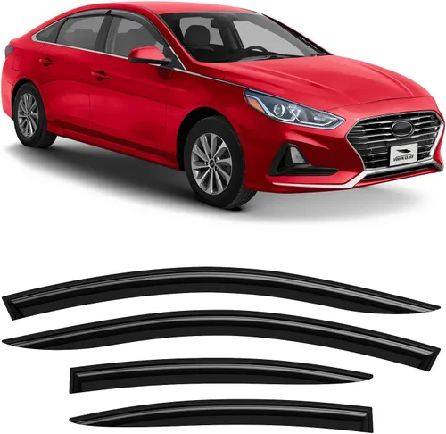 Vista 16 de Voron Glass - Protectores de lluvia con cinta adhesiva para Honda CR-V 2012-2016, deflectores de ventana, viseras de ventilación, 4 piezas - 100540