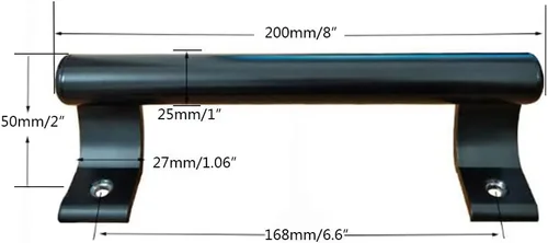 Vista 2 de Manija de puerta corredera de aluminio moderna de 2 piezas de 8 pulgadas para balcón, baño, armarios y puertas de almacén