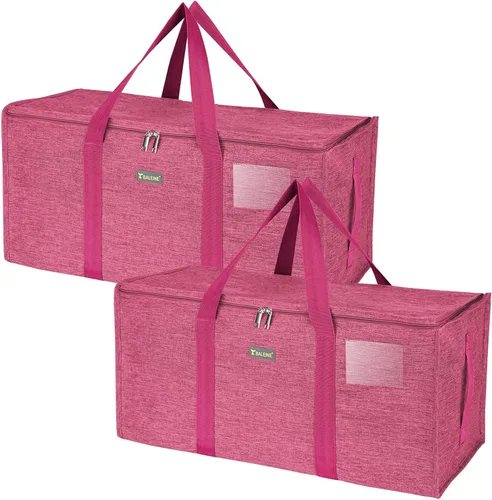 Vista 12 de BALEINE Bolsa de almacenamiento extragrande con cremalleras y asas de transporte, bolsas de mudanza de tela Oxford resistentes para lavandería