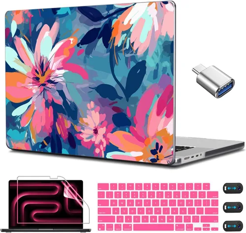 Vista 15 de CISSOOK Funda para MacBook Pro de 14 pulgadas 2025-2021 Release M5 A3434 M4 A3401 A3112 A3185 M3 A2918 A2992 M2 A2779 M1 A2442, carcasa rígida