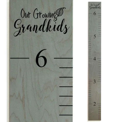 Vista 11 de Headwaters Studio Tabla de crecimiento de madera – Tabla de altura para niños, medida de pared para niños, tabla de altura para pared, regla