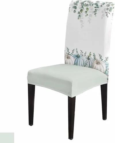 Vista 38 de Savannan - Juego de 4 fundas para sillas de árbol de Navidad, bolas de copos de nieve de color rojo invierno, fundas elásticas para sillas Parsons