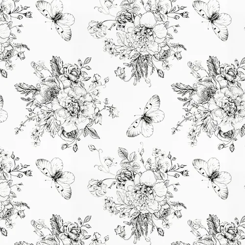 Forro de estante autoadhesivo floral y mariposa para gabinetes de cocina y dormitorio, forro de cajón impermeable, rollos de vinilo para cómoda 17.7