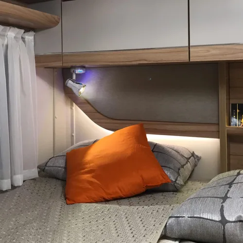 Vista 4 de THALASSA Luz de Lectura Regulable Sin Escalones de 3W para RV, Luces Interiores de 12V para Barco, Camper, Caravana, Vehículo, Autocaravana, Lámpara