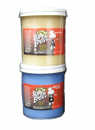 PC Products PC-Super Pasta Adhesiva Epoxi, Dos Partes 32oz en Dos Tarros, Translúcido, 32629