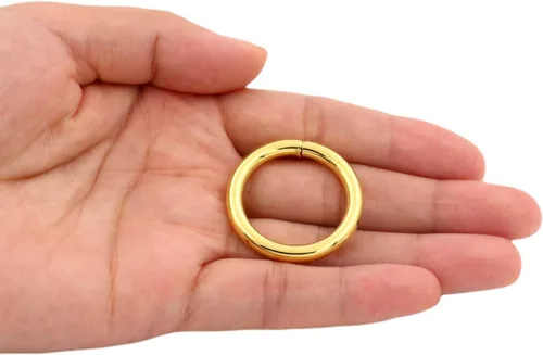 Vista 3 de BIKICOCO 1 '' Metal O-Ring Buckle Connector Round Loops no soldados con autógena para bolsos Webbing Monedero y correas de cinturón, oro x 30 piezas
