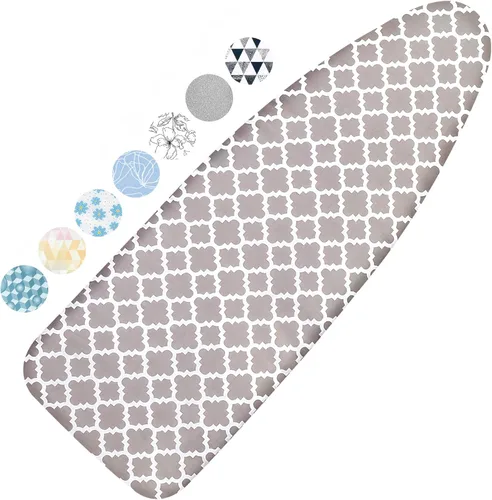 Vista 21 de Funda y almohadilla para tabla de planchar, acolchado de hierro grueso de tamaño estándar de 15 x 54 pulgadas, resistente a quemaduras y manchas