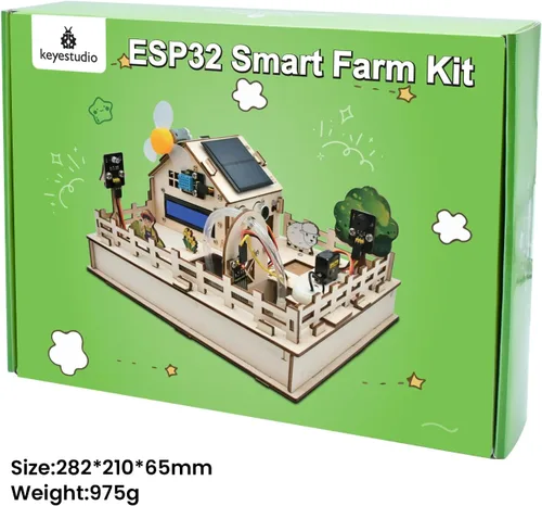 Vista 9 de KEYESTUDIO IoT Control Smart Farm Starter Kit for Arduino ESP32,Electronics Programming Kit Compatible with Arduino Scratch Online Tutorials,DIY