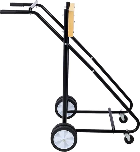 Vista 7 de Soporte de motor de barco fuera de borda con ruedas, carrito de motor resistente para almacenamiento, capacidad de peso de 315 libras, soporte