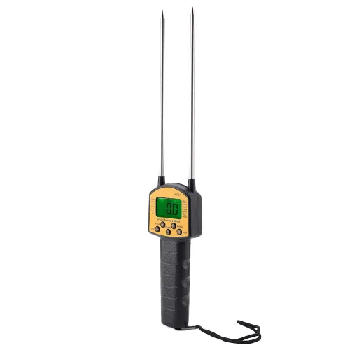Vista 3 de Oumefar Medidor LCD multifuncional digital analizador de contenido de agua, sensor inteligente, sonda de uso, probador de humedad para trigo, maíz