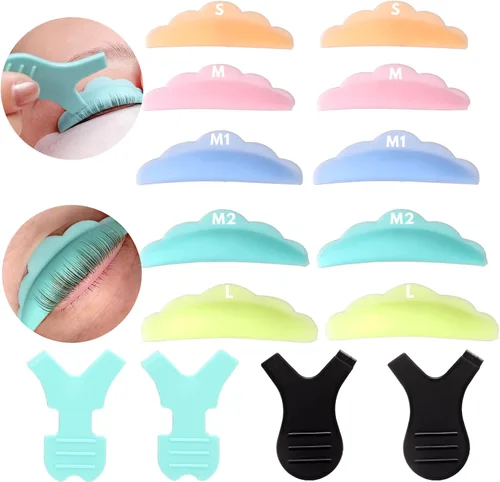 Vista 13 de Almohadillas elevadoras de pestañas, almohadillas elevadoras de pestañas, varillas de permanente, levantamiento de pestañas en casa, 10 almohadillas