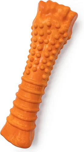 Vista 15 de Nylabone Flavor Frenzy Juguete para morder para perros con sabor a hamburguesa con queso y tocino, S