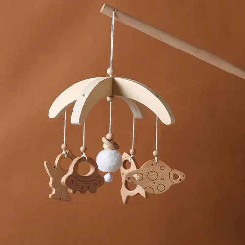 Vista 6 de Space Nursery Mobile - Cuna móvil para bebés - Móvil de madera para bebés - Sistema solar cuna móvil astronauta tema espacial decoración de cama