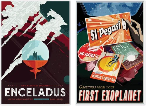Vista 9 de Juego completo de dieciséis (16) pósteres de impresión artística de viajes espaciales de la NASA Jet Propulsion Lab (JPL) Visions of the Future